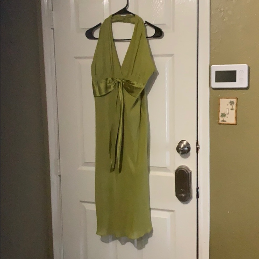 Lime Green midi cocktail dress